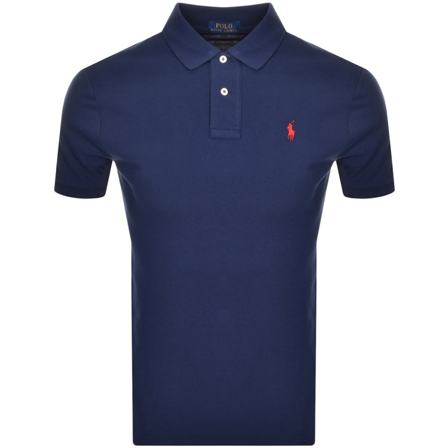 Alternative Image for ProductRalph Lauren Custom Slim Fit Polo T Shirt Navy1
